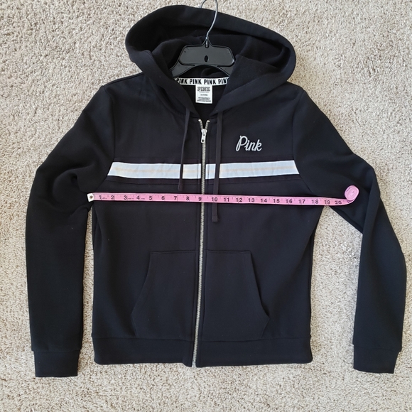 Pink Victoria Secret Black & White Sweat Hood - Picture 5 of 6